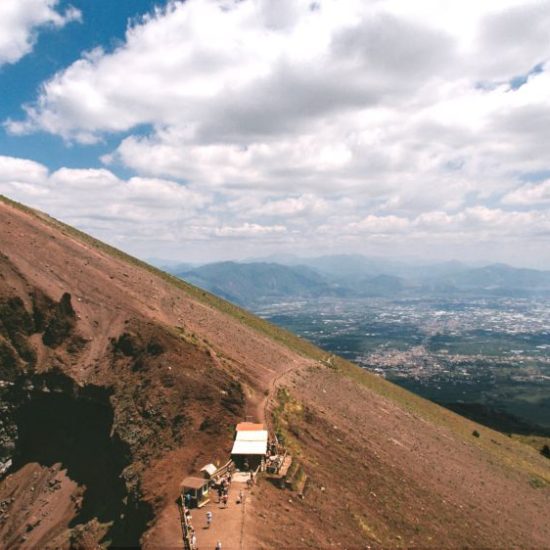 Vesuvius volcano Italy crater seen from the top