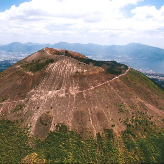 Vesuvius volcano from the air